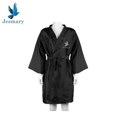 ÁO CHOÀNG VẢI LỤA, THÊU LOGO DÀNH CHO SPA, TIỆM NAIL, SALON